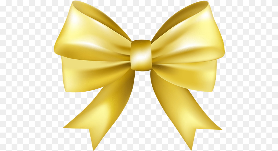 Gold Ribbon Bow Yellow Bow Accessories, Formal Wear, Tie, Bow Tie Free Transparent Png