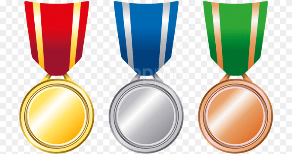 Transparent Gold Silver Bronze Medals Gold Silver And Bronze Medal Clipart, Gold Medal, Trophy Png