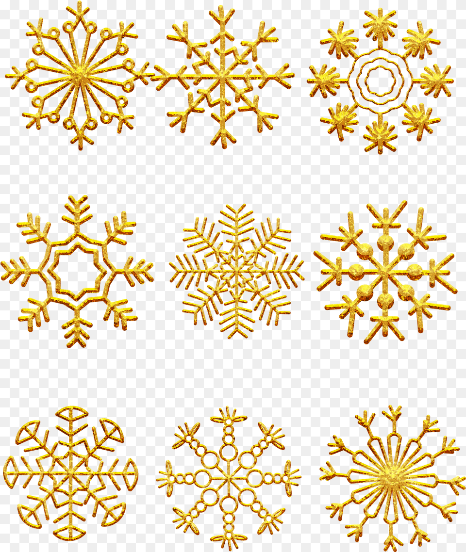 Transparent Gold Snowflakes Like Icon Design, Nature, Outdoors, Pattern, Animal Free Png