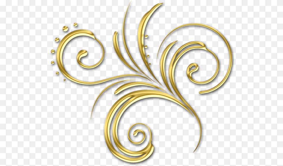 Transparent Gold Swirl Design Motif, Art, Floral Design, Graphics, Pattern Png
