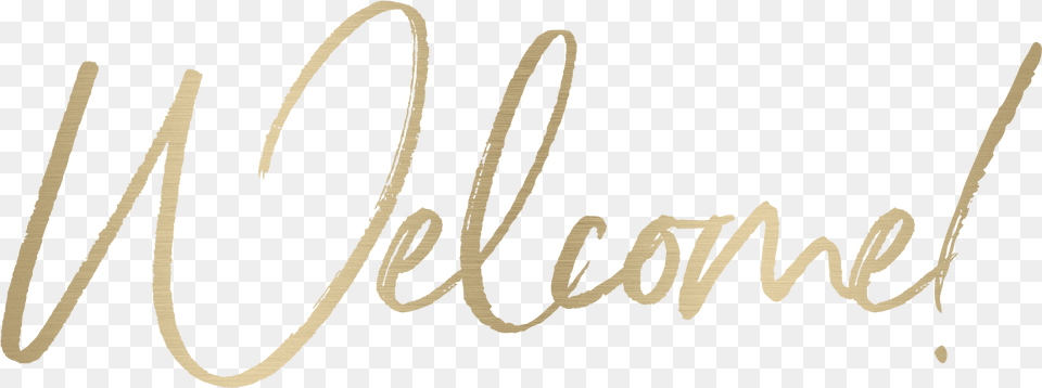 Transparent Gold Welcome, Handwriting, Text, Signature Png