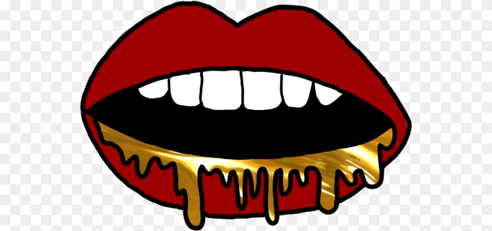 Transparent Golden Drip, Body Part, Mouth, Person, Teeth Free Png