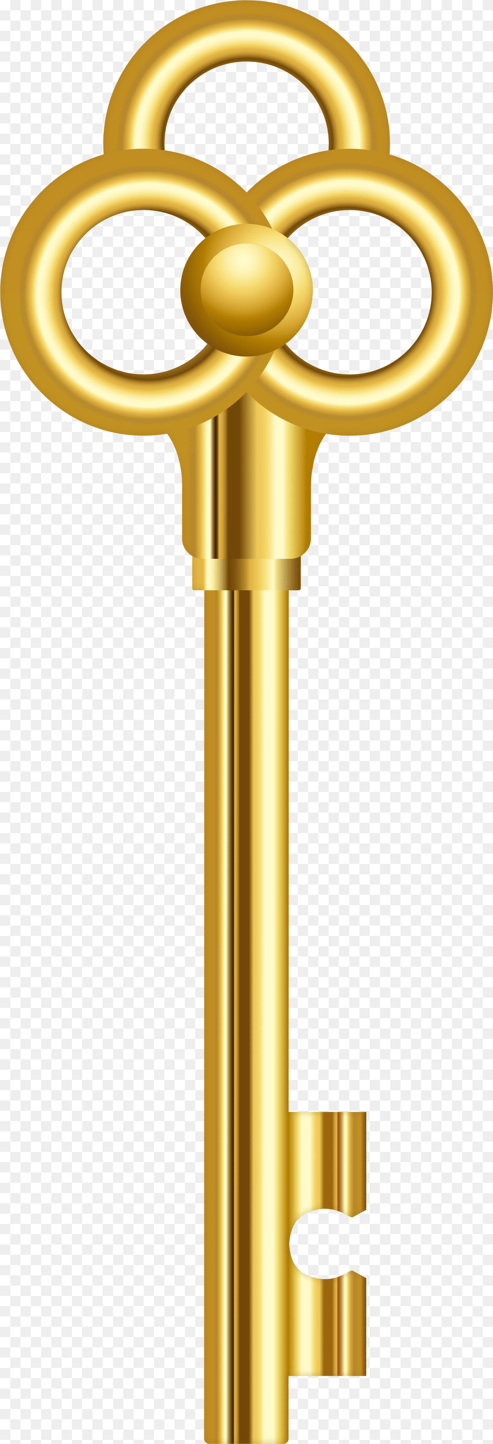 Transparent Golden Key, Cross, Symbol Png