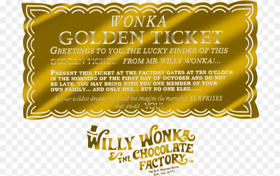 Transparent Golden Ticket Calligraphy, Advertisement, Poster, Text Free Png