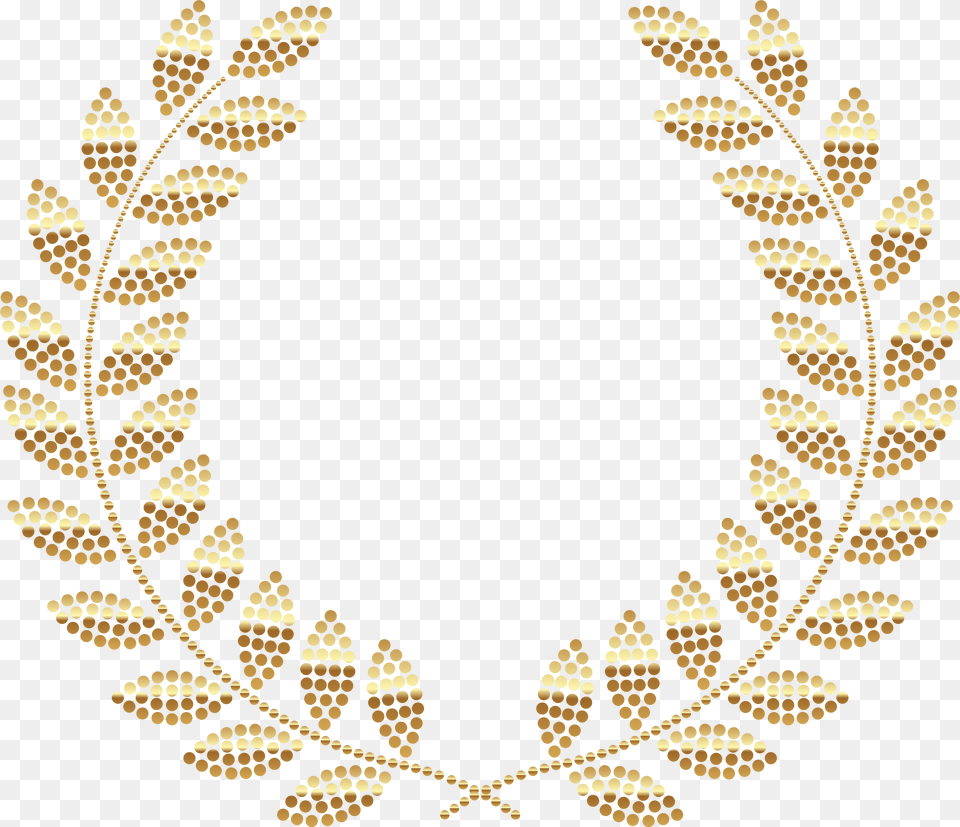 Transparent Golden Wreath Transparent Golden Flower Design, Pattern, Accessories, Jewelry, Necklace Png