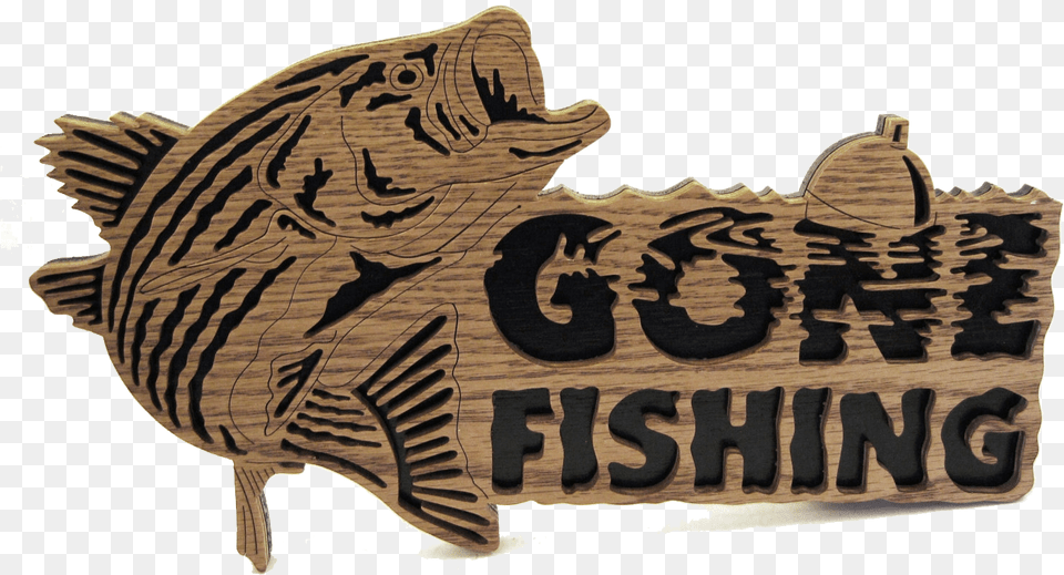 Transparent Gone Fishing Clipart Animal, Wood, Text, Logo, Symbol Free Png Download
