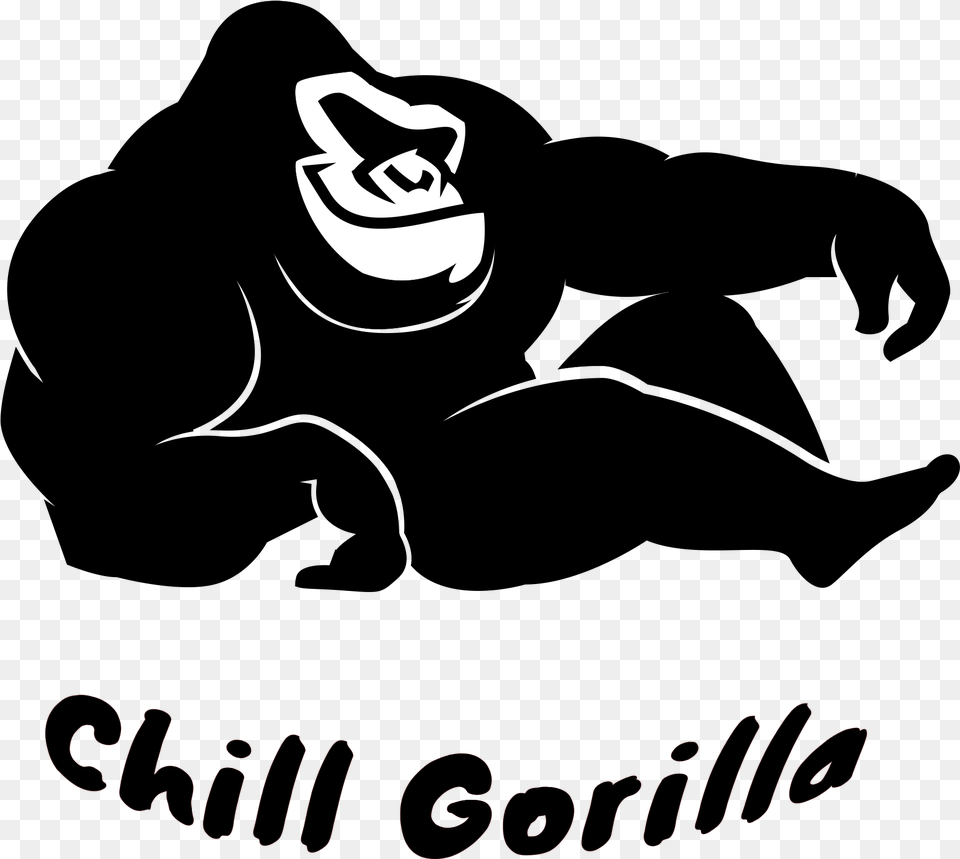 Transparent Gorilla Clipart Chill Gorilla, Logo Free Png