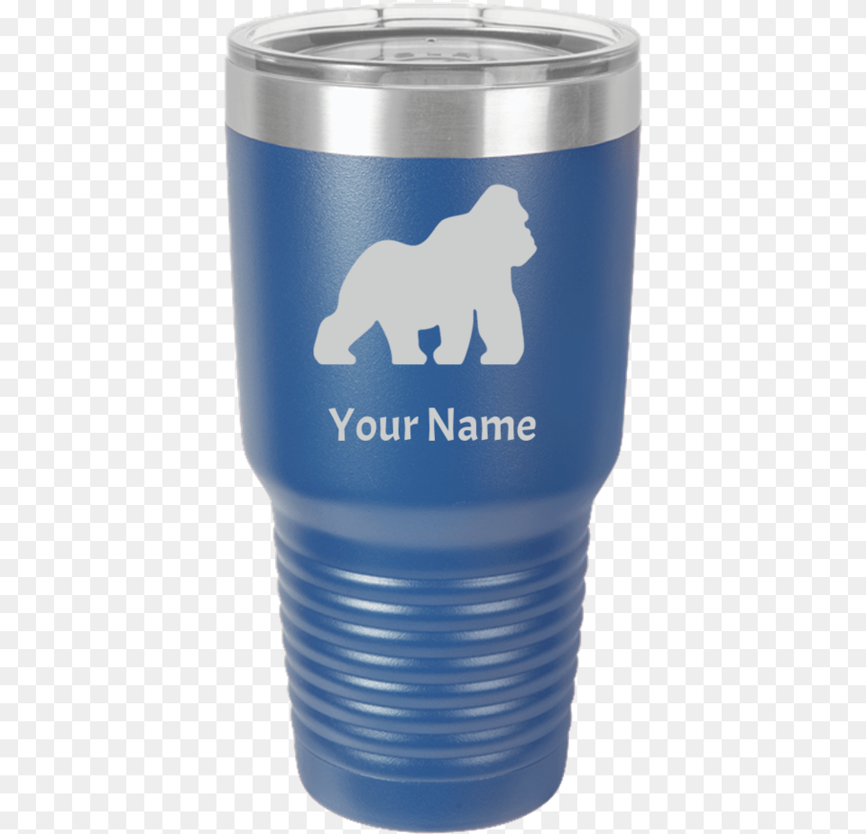 Gorilla Silhouette Tumbler, Steel, Bottle, Shaker, Animal Free Transparent Png