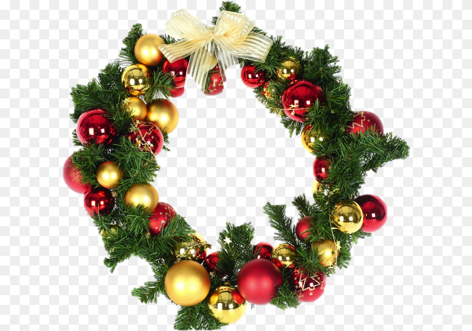 Transparent Gorros De Navidad Large Xmas Wreath Transparent, Plant Free Png Download