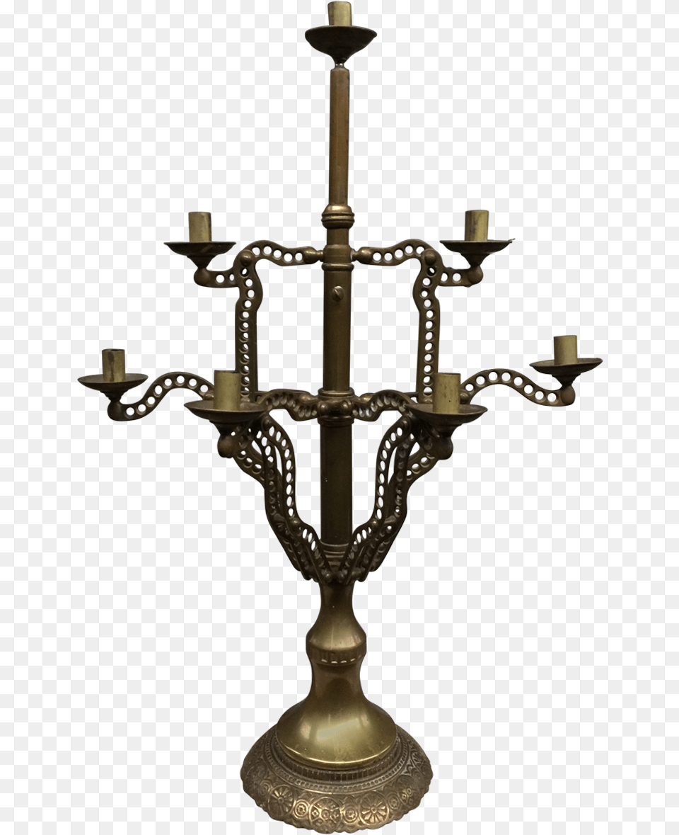 Transparent Gothic Candles Antique, Bronze, Chandelier, Lamp, Cross Free Png Download