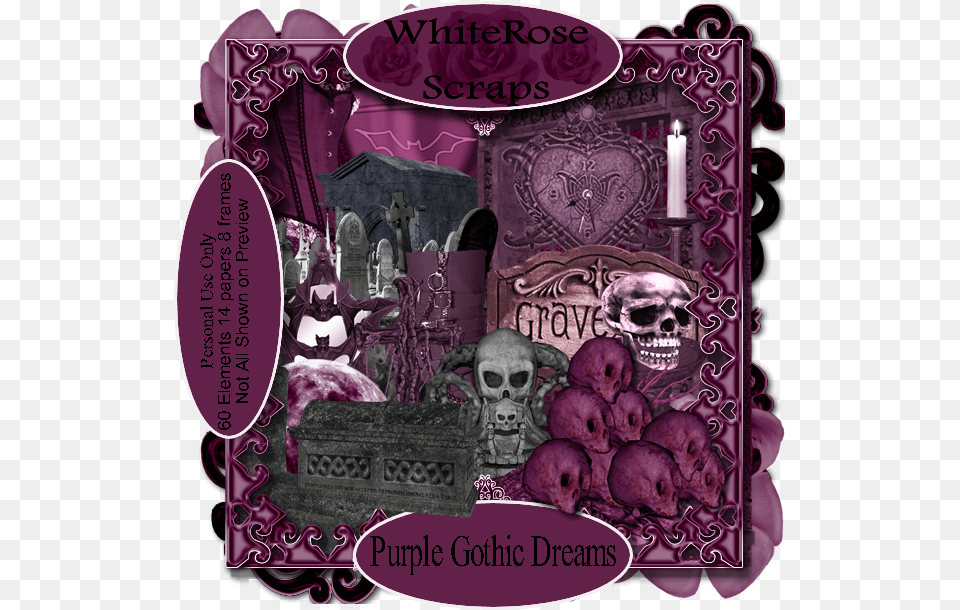 Transparent Gothic Frames Picture Frame, Purple, Art, Candle, Collage Free Png