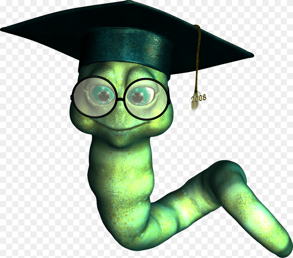 Transparent Graduate Clipart Book Worm No Background, Accessories, People, Person, Glasses Free Png