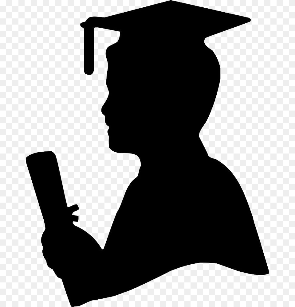 Transparent Graduation Silhouette Silueta De Hombre Graduado, People, Person Png Image