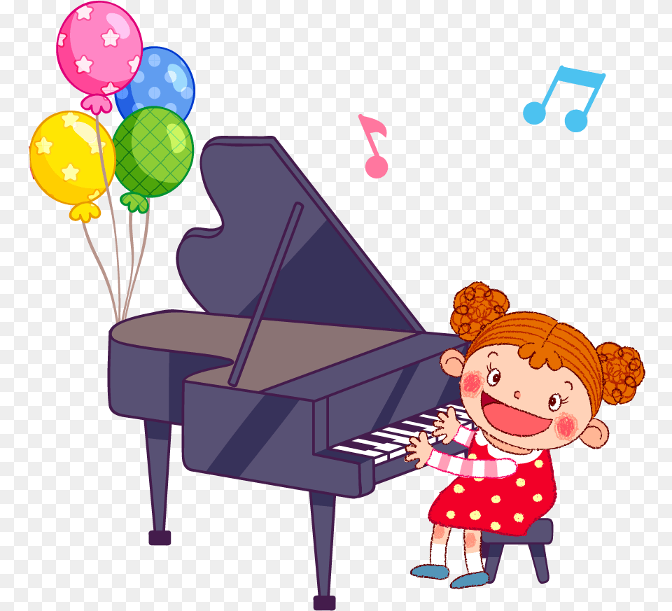 Transparent Grand Piano Clipart Cartoon Piano Transparent, Baby, Person, Keyboard, Musical Instrument Free Png