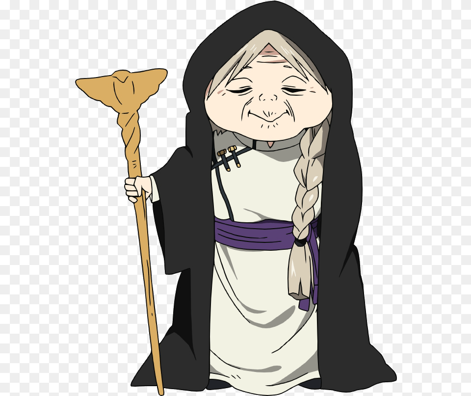 Transparent Grandma Wise Old Lady Anime, Person, Face, Head Png Image