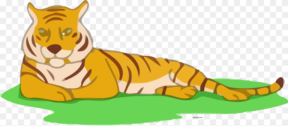 Transparent Grass Clip Art Bengal Tiger, Animal, Fish, Sea Life, Shark Free Png Download