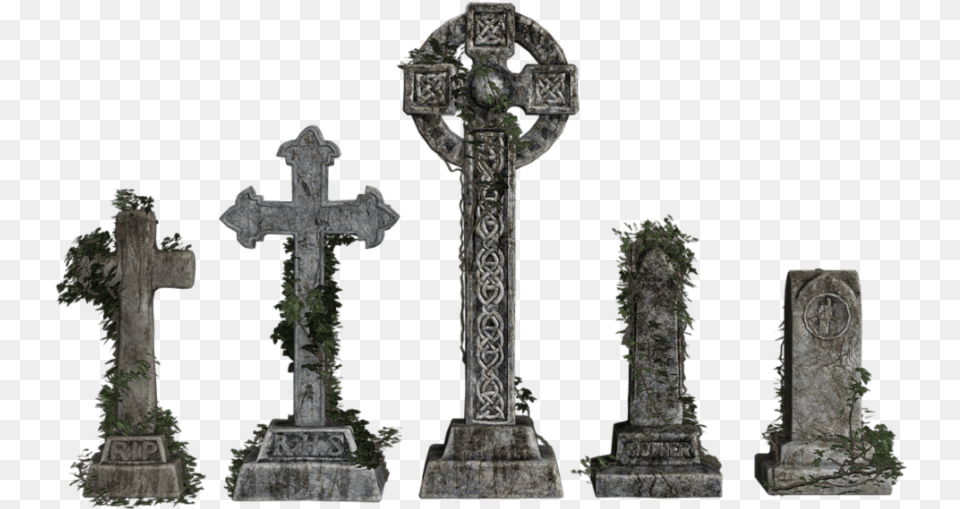 Transparent Graveyard Clipart Cross Cemetery, Symbol, Tomb, Gravestone Png Image
