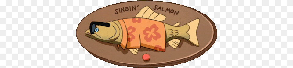 Transparent Gravity Falls Gif S The Singin Salmon Spending Animated Salmon Fish Gif, Animal, Sea Life, Medication, Pill Free Png Download