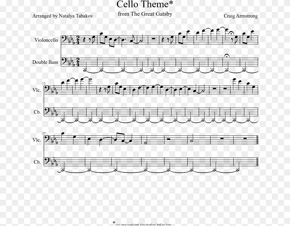 Transparent Great Gatsby Sheet Music, Gray Png