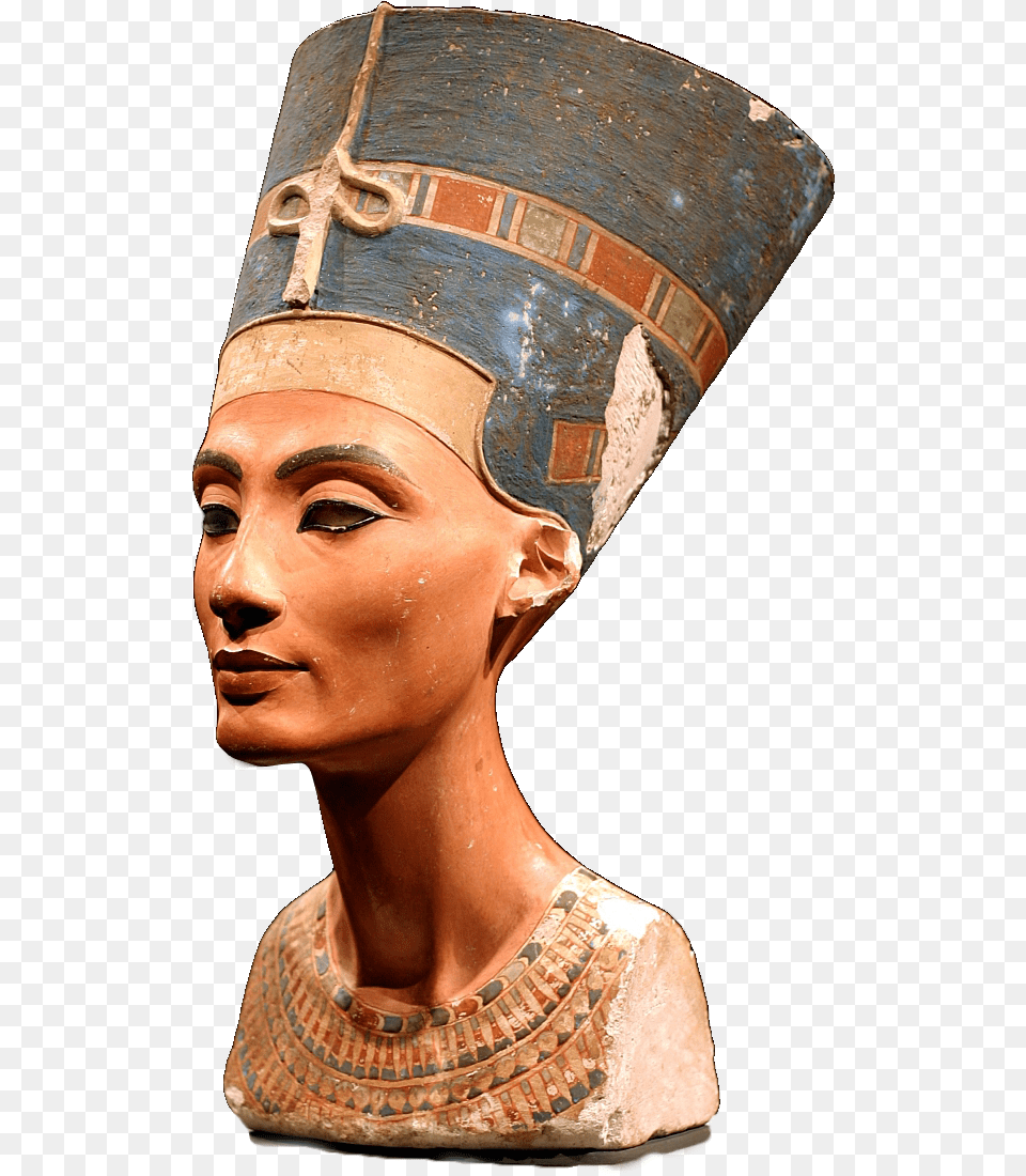Transparent Greek Bust Queen Nefertiti Painted Limestone, Bronze, Adult, Person, Woman Free Png Download