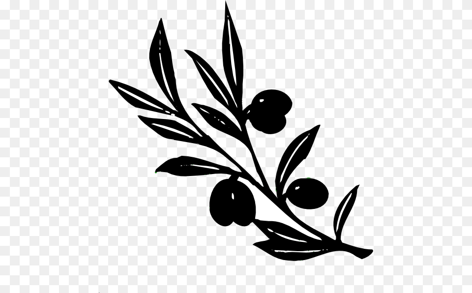 Transparent Greek Leaves Black Olive Branch Clipart, Stencil, Plant, Leaf, Graphics Free Png Download
