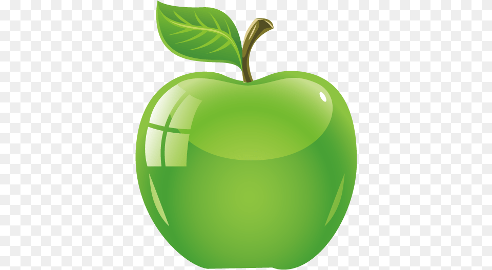 Transparent Green Apple Download Transparent Cartoon Green Apple, Food, Fruit, Plant, Produce Png Image