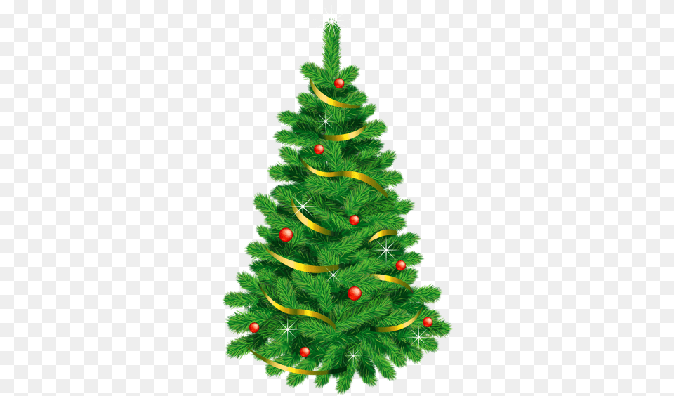 Transparent Green Deco Christmas Tree Clipart Cartoon Transparent Background Christmas Tree, Plant, Christmas Decorations, Festival, Pine Free Png