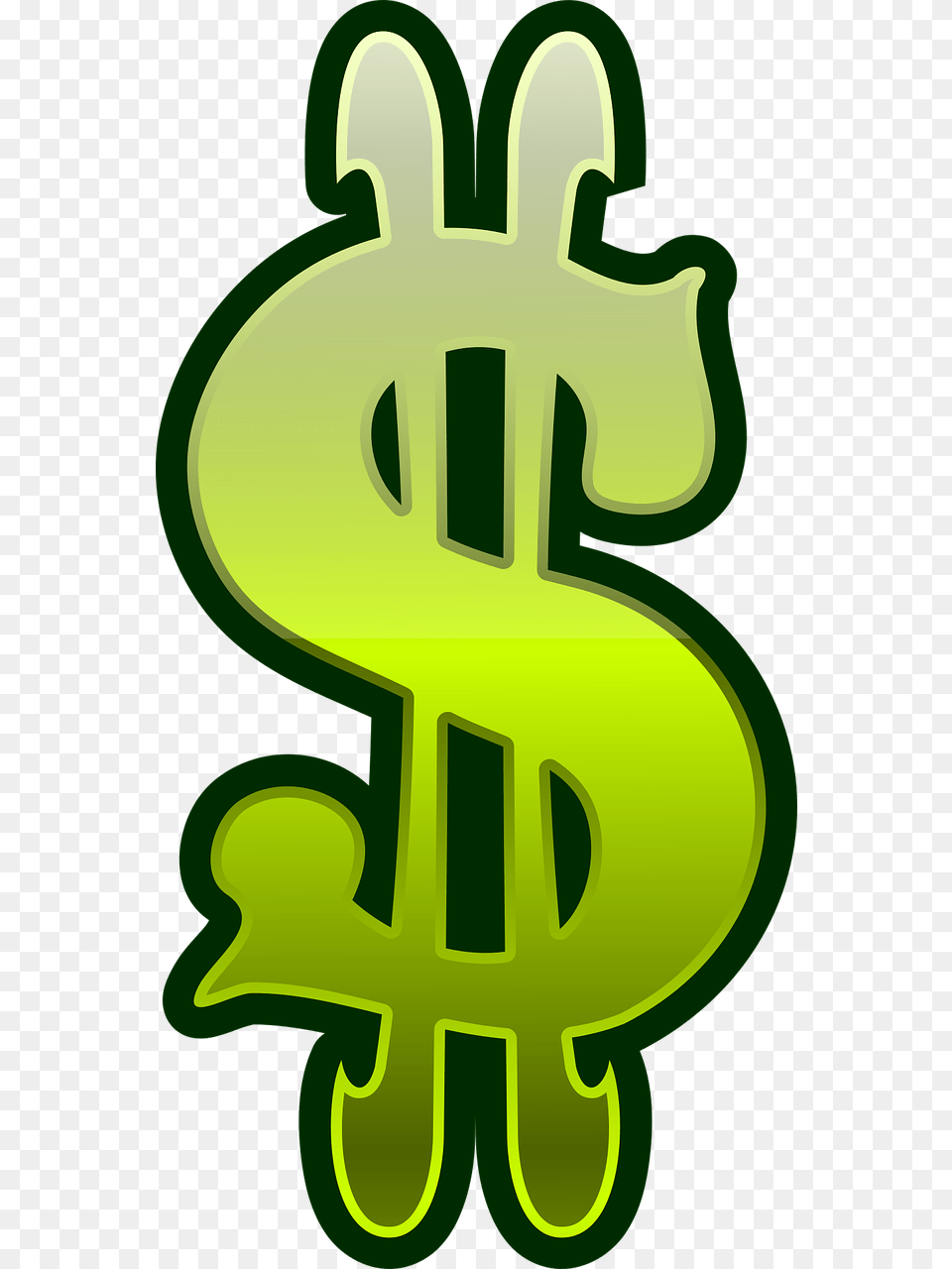 Green Dollar Signs Money Sign, Logo, Symbol Free Transparent Png