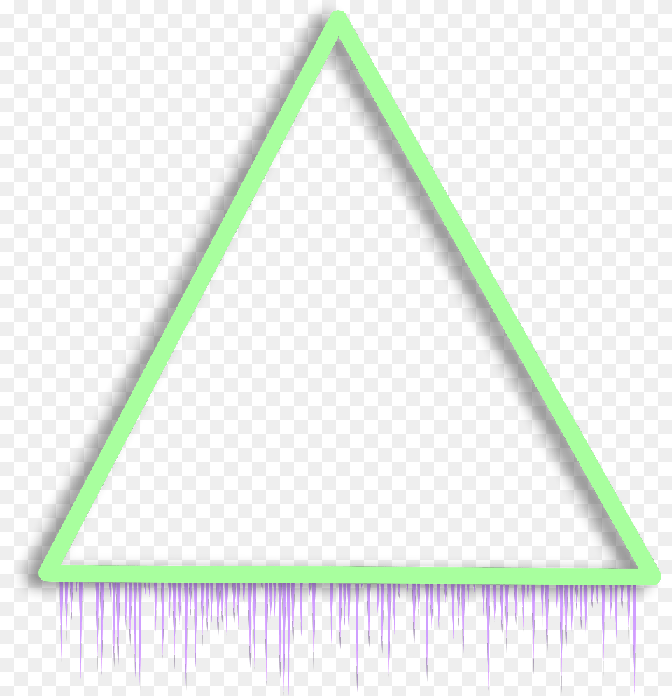 Transparent Green Glow Transparent Neon Outline, Triangle Free Png Download