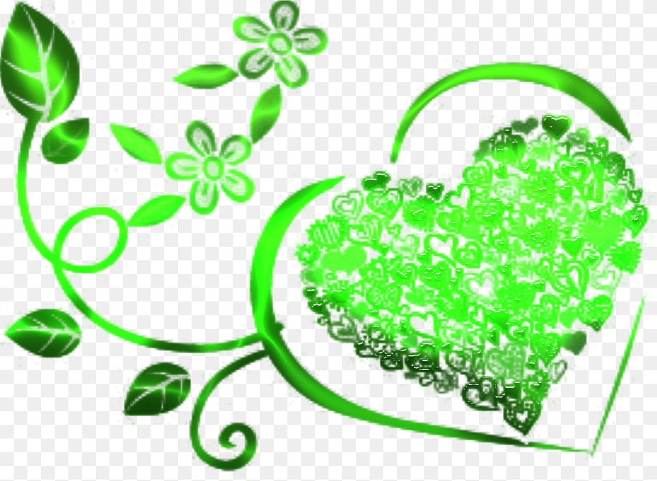 Transparent Green Heart, Art, Graphics Free Png Download
