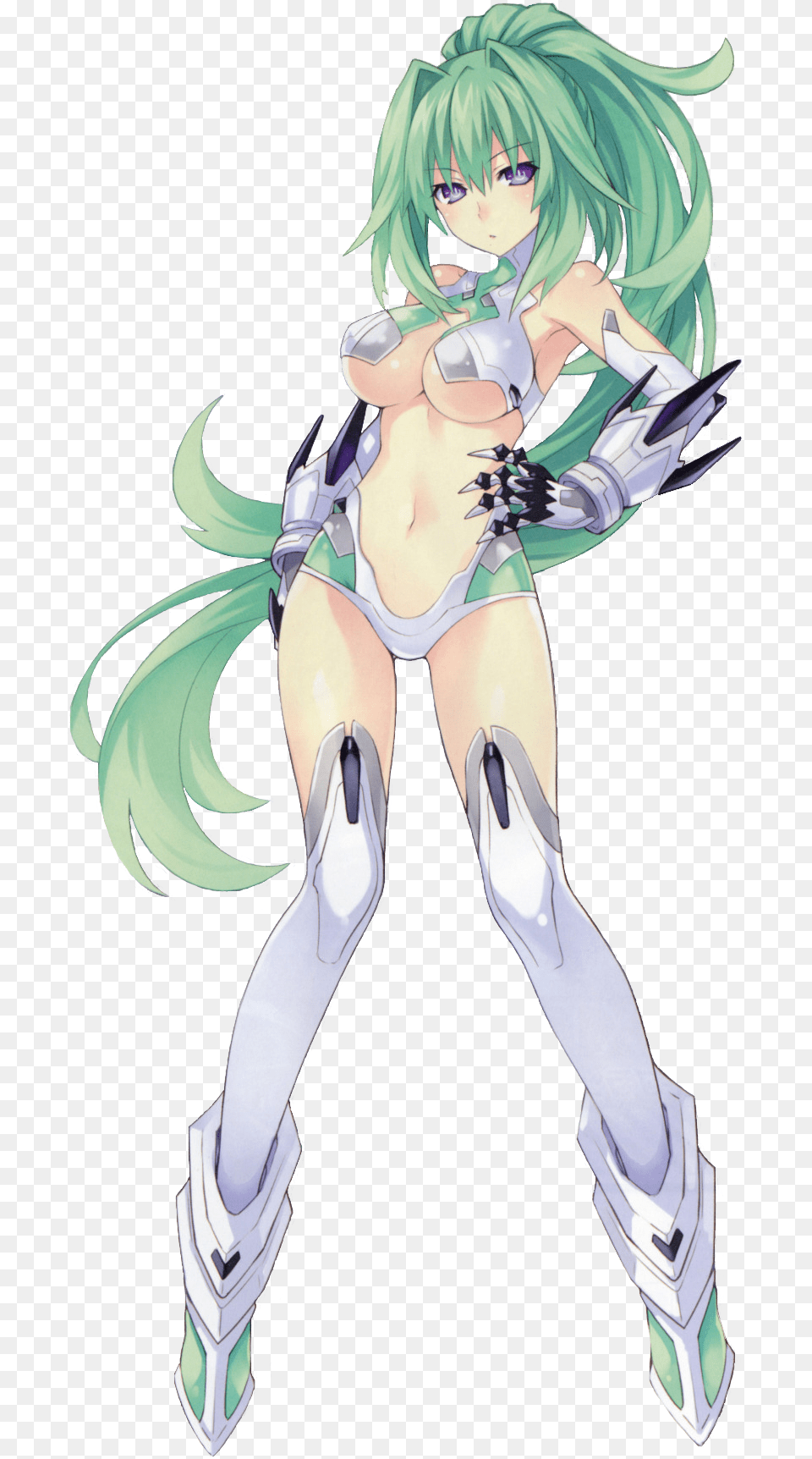 Green Heart Hyperdimension Neptunia Green Heart, Book, Comics, Publication, Person Free Transparent Png