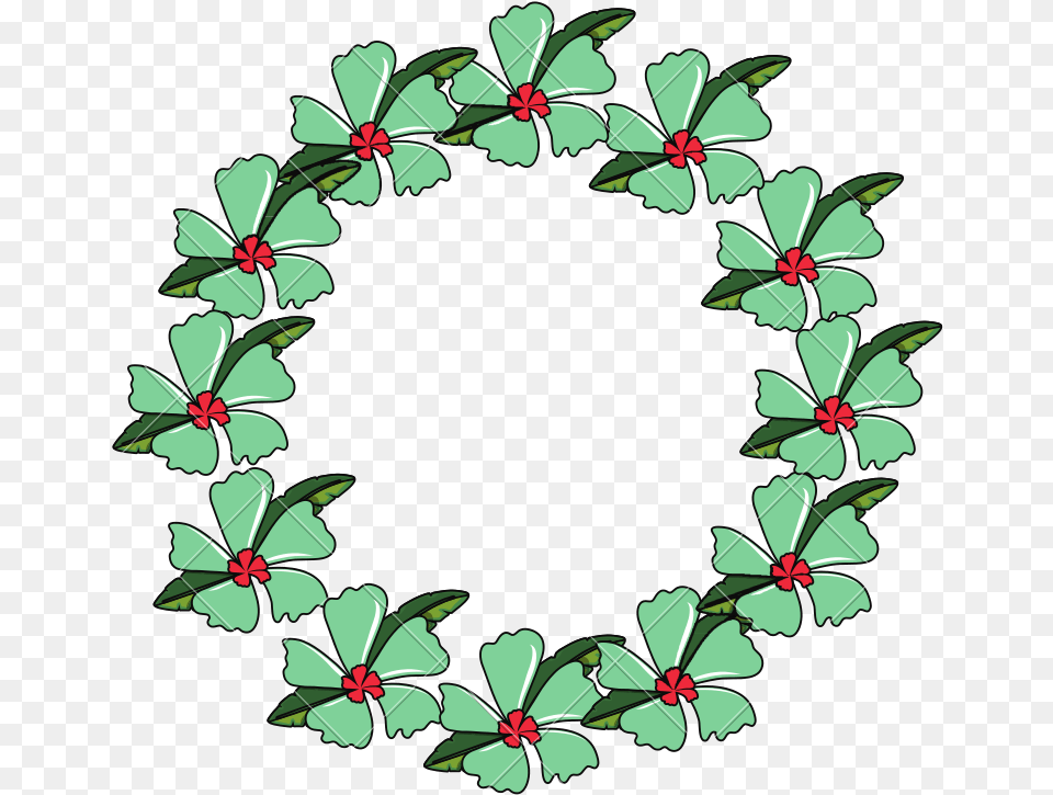 Transparent Green Wreath, Art, Floral Design, Graphics, Pattern Png Image