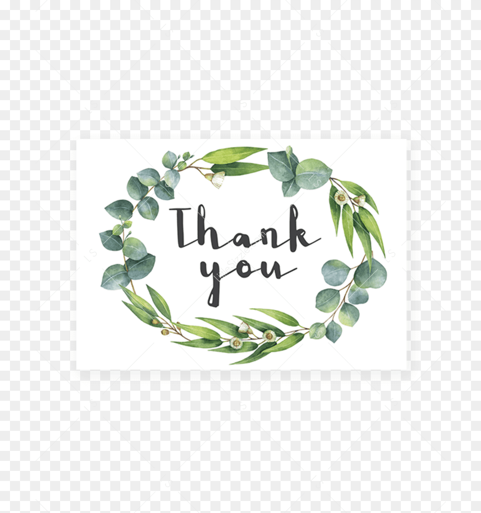 Transparent Green Wreath Printable Thank You Leaf Cards, Plant, Vine, Berry, Blueberry Free Png Download