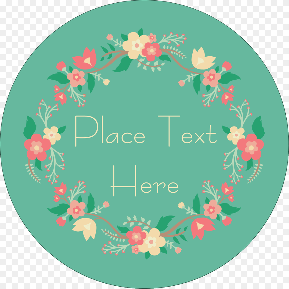 Transparent Greenery Wreath Clipart Round Label Floral Template, Art, Graphics, Home Decor, Pattern Free Png