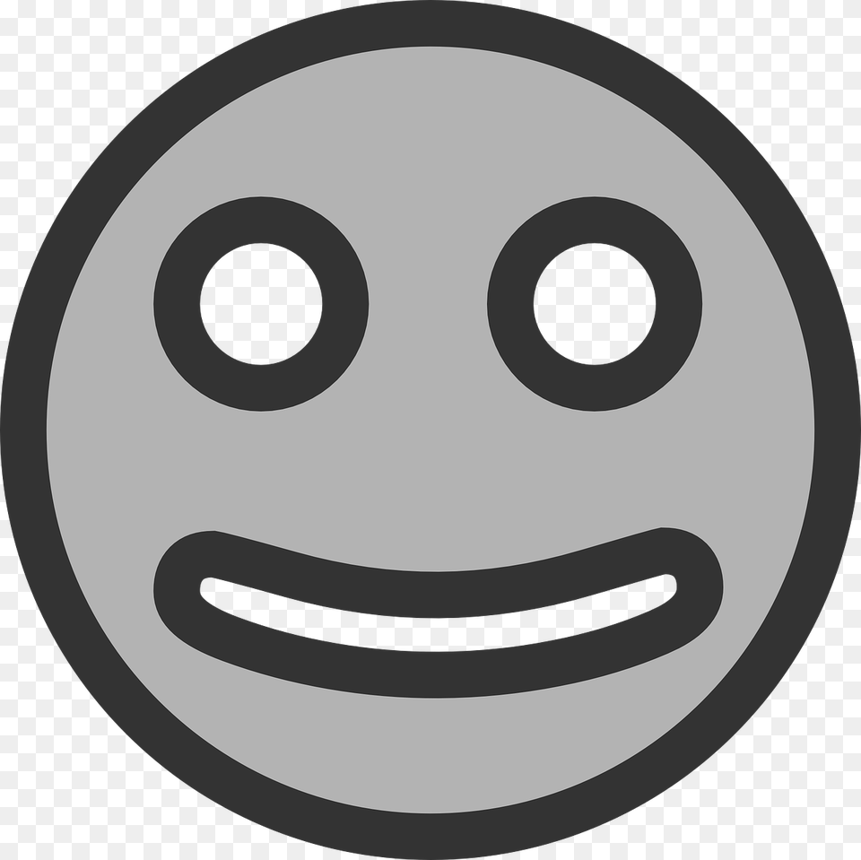 Transparent Grey Smiley Face, Sphere, Disk Free Png