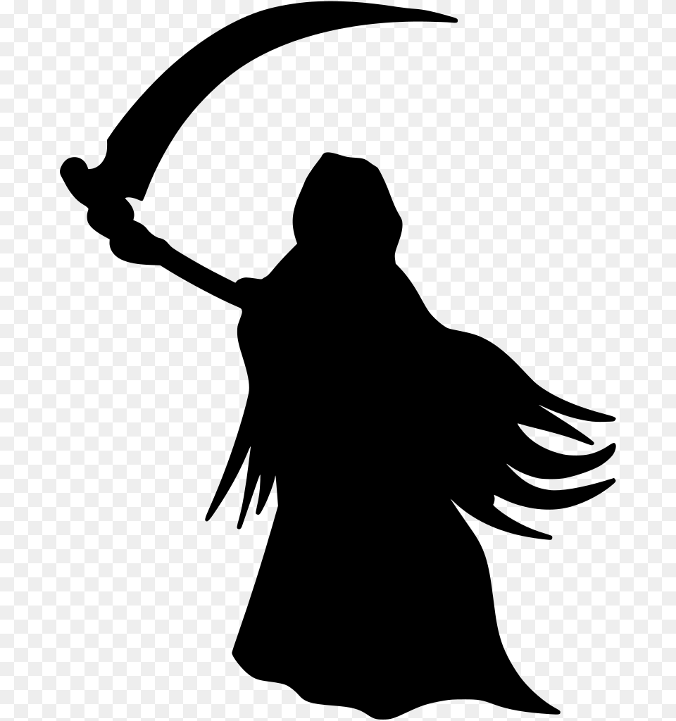 Transparent Grim Reaper Scythe Transparent Grim Reaper Gif, Gray Png Image
