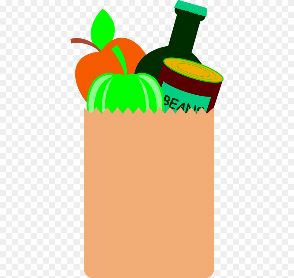 Transparent Grocery Bag Clipart Clipart Grocery Brown Paper Bag, Alcohol, Beverage, Cocktail Png Image