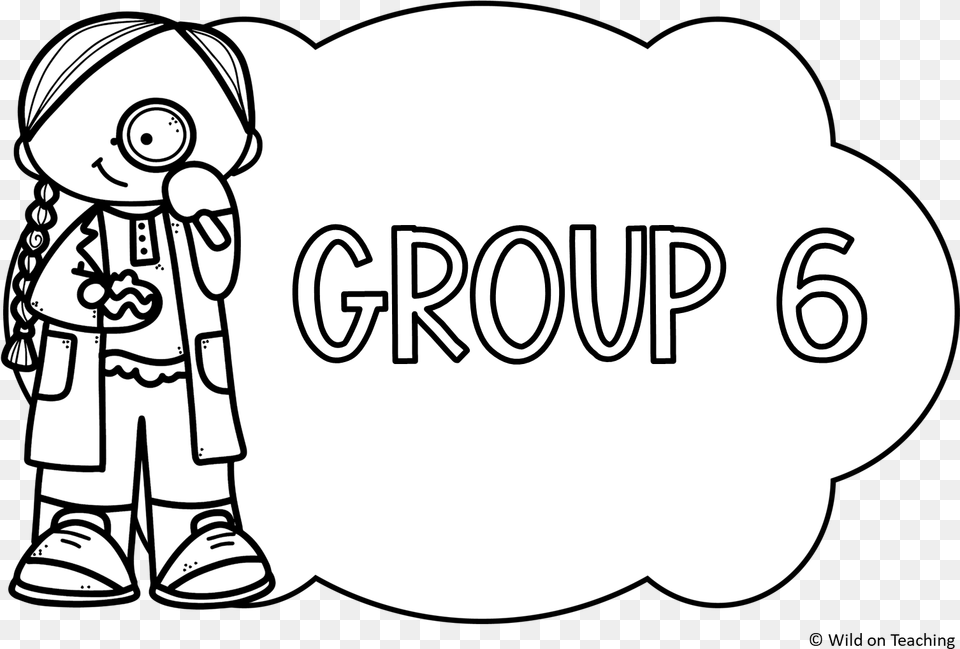 Transparent Group Of Kids Clipart Black And White Group Label Clipart Black And White, Book, Publication, Comics, Person Png Image