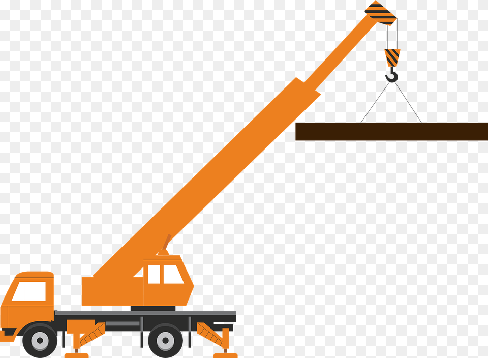 Transparent Grua Crane Clip Art, Construction, Construction Crane, Device, Grass Free Png Download