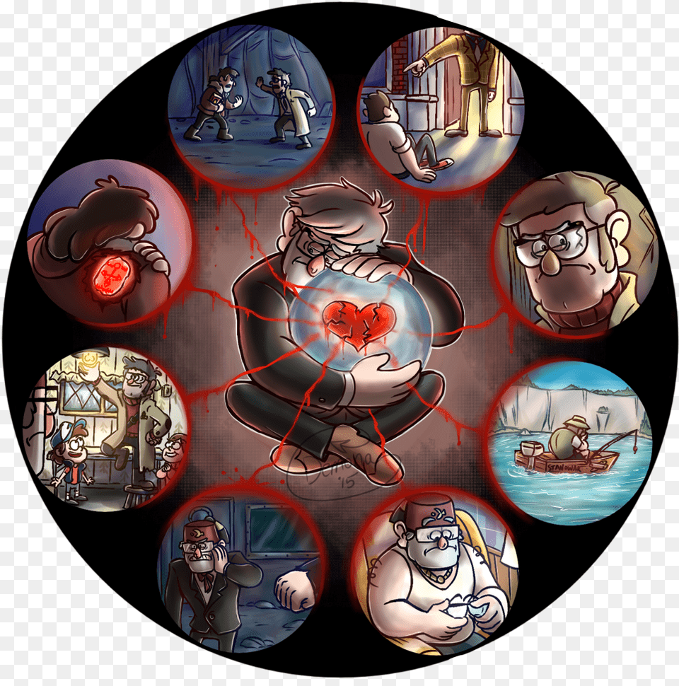 Transparent Grunkle Stan Gravity Falls Stan Heart, Sphere, Person, Baby, Comics Png Image