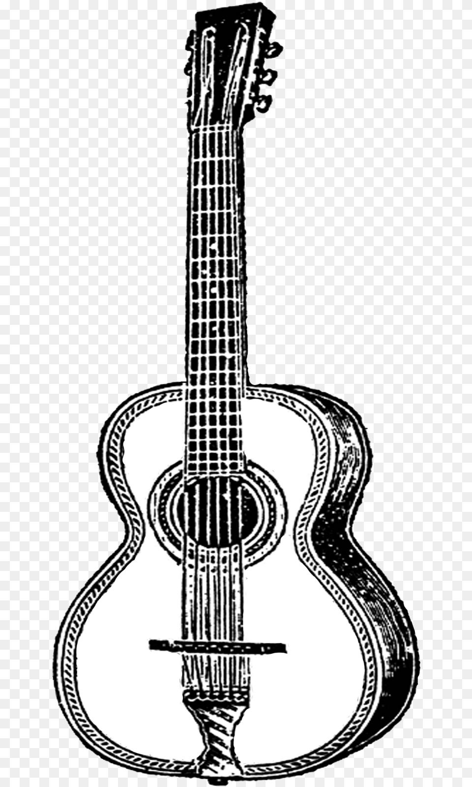 Transparent Guitar Clip Art Black And White Guitar With Transparent Background, Musical Instrument Free Png Download