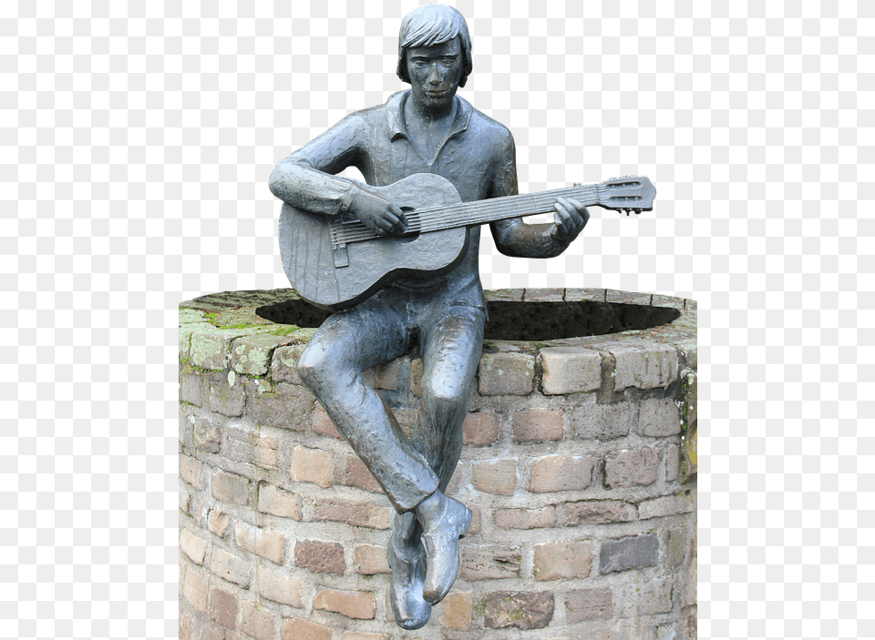 Transparent Guitar Player Sculpture Man With Guitar, Adult, Person, Male, Musical Instrument Png Image