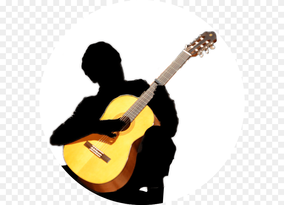 Transparent Guitar Silhouette Acoustic Guitar, Musical Instrument, Head, Person Png Image