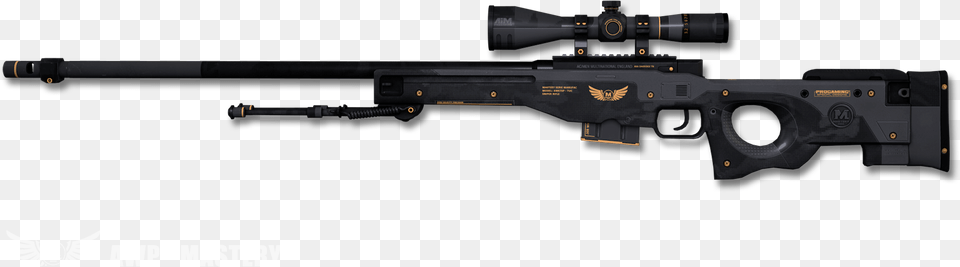 Transparent Guy With Gun All Black Awp Csgo, Firearm, Rifle, Weapon Png Image