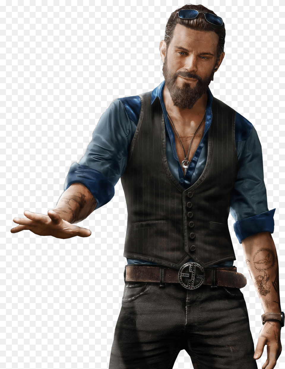 Transparent Guy With Gun Far Cry 5 John Seed, Accessories, Person, Hand, Finger Free Png