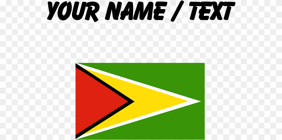 Transparent Guyana Flag, Triangle Png
