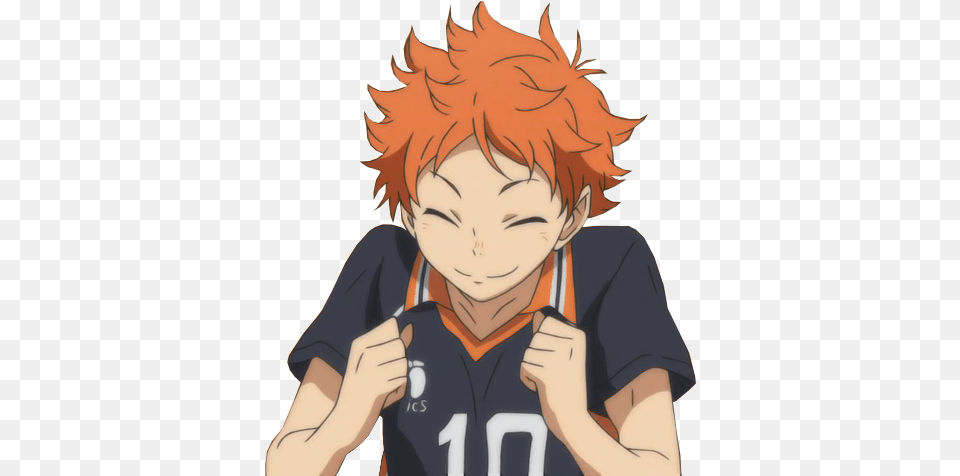 Transparent Haikyuu Anime Picture Happy Hinata Shoyo, Person, Face, Head Free Png Download