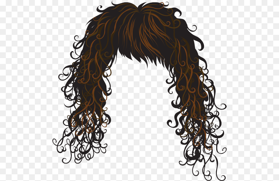 Transparent Hair Styles Curly Hair Wig Clipart, Art, Adult, Female, Person Free Png Download
