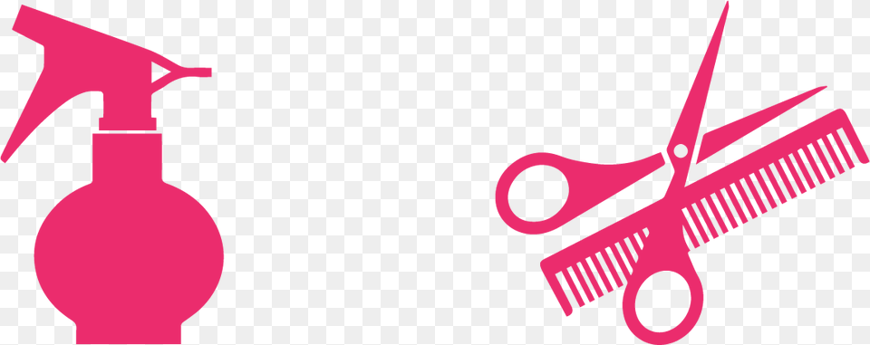Transparent Hair Stylist Tools Clipart Pink Hair Scissors Clipart, Person Png Image