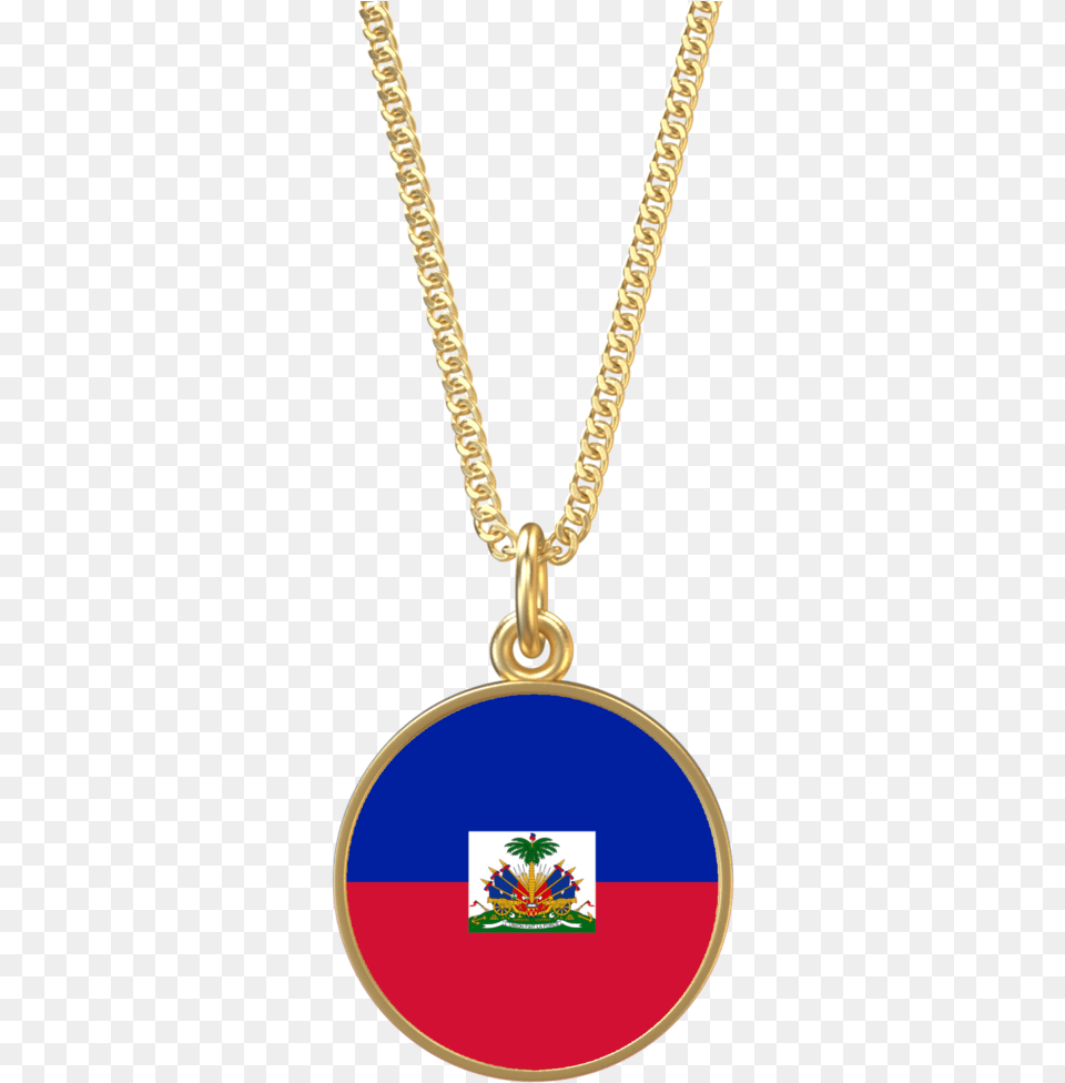 Transparent Haitian Flag Haiti Coat Of Arms, Accessories, Jewelry, Necklace, Gold Free Png
